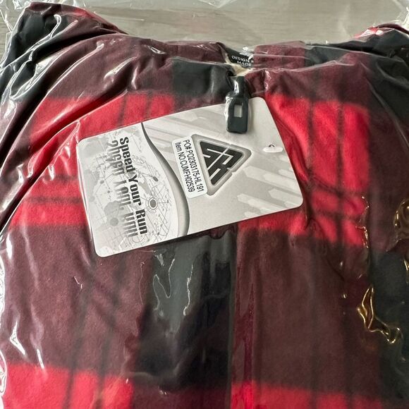 SCODI Flannel LS Fleece Lined Plaid Full Zip Hoodie Jacket RED/BLK M NWT IN PKG - Picture 7 of 8